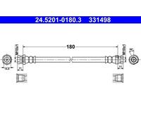 Tubo flessibile freno 24.5201-0180.3 ATE per RENAULT KANGOO Express