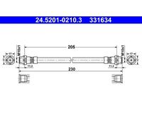 ATE 24.5201-0210.3 Tubo freno