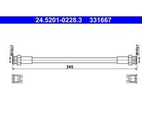 Tubo flessibile freno 24.5201-0228.3 ATE per OPEL CORSA D Furgone/hatchback