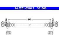 Tubo flessibile freno 24.5201-0340.3 ATE per MITSUBISHI L200 / TRITON