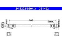 Tubo flessibile freno 24.5202-0204.3 ATE per BMW 3 3 Coupé 3 Cabriolet 3 Touring