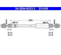 Tubo flessibile freno 24.5204-0233.3 ATE per VW SKODA AUDI SEAT