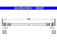 Tubo flessibile freno 24.5229-0185.3 ATE per RENAULT ESPACE III SPORT SPIDER