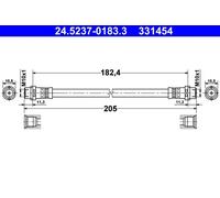 Tubo flessibile freno 24.5237-0183.3 ATE per VW AUDI SKODA