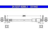 Tubo flessibile freno 24.5237-0288.3 ATE per AUDI 80 B3 Tre volumi COUPE B3