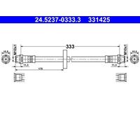 Tubo flessibile freno 24.5237-0333.3 ATE per VW GOLF II PASSAT B3/B4 CORRADO