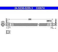 Tubo flessibile freno 24.5238-0255.3 ATE per MERCEDES-BENZ CLASSE S CLASSE E CLS