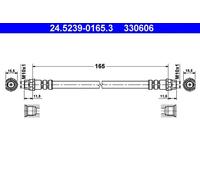 Tubo flessibile freno 24.5239-0165.3 ATE per RENAULT CITROËN DS