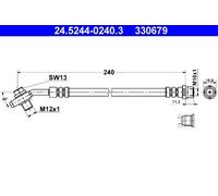 Tubo flessibile freno 24.5244-0240.3 ATE per AUDI A4 B5 A4 B5 Avant