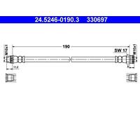 Tubo flessibile freno 24.5246-0190.3 ATE per CITROËN PEUGEOT DS
