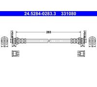 Tubo flessibile freno 24.5284-0283.3 ATE per SUZUKI SUBARU