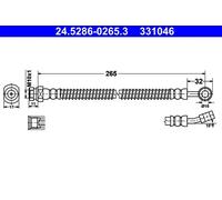 ATE 24.5286-0265.3 Tubo freno