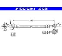 Tubo flessibile freno 24.5292-0240.3 ATE per NISSAN QASHQAI / QASHQAI +2 I