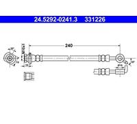 Tubo flessibile freno 24.5292-0241.3 ATE per NISSAN QASHQAI / QASHQAI +2 I