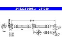 Tubo flessibile freno 24.5292-0605.3 ATE per NISSAN MICRA III NOTE MICRA C+C III