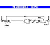 ATE 24.5308-0489.3 Tubo freno