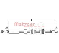 Tubo flessibile freno 4110143 METZGER per BMW 3 Touring 3 Cabriolet 3 3 Coupé 1