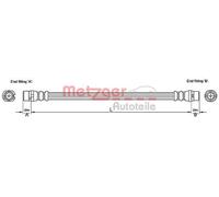 Tubo flessibile freno 4110251 METZGER per AUDI A8 D3