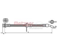 Tubo flessibile freno 4110468 METZGER per OPEL SUZUKI