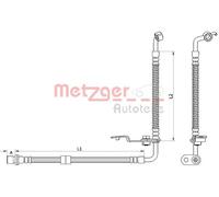 Tubo flessibile freno 4110879 METZGER per MAZDA 6 Tre volumi 6 Hatchback