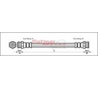 Metzger Autoteile Tubo flessibile freno 4111018 per KIA Carnival I e II