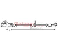 Tubo flessibile freno 4111070 METZGER per HONDA CIVIC VIII Hatchback