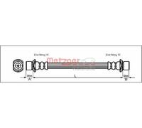 Tubo flessibile freno 4112210 METZGER per TOYOTA COROLLA COROLLA Liftback