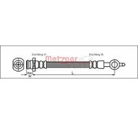 Tubo flessibile freno 4112832 METZGER per OPEL FRONTERA B