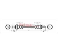 METZGER 4114730 Tubo freno