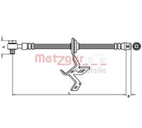 Tubo flessibile freno 4116209 METZGER per MERCEDES-BENZ CLASSE M