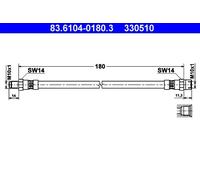 ATE 83.6104-0180.3 Tubo freno