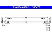 Tubo flessibile freno 83.6104-0360.3 ATE per MERCEDES-BENZ 123 Tre volumi