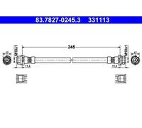 Tubo flessibile freno 83.7827-0245.3 ATE per BMW X5 X6