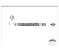 Tubo flessibile freno anteriore 19035094 CORTECO per HYUNDAI ATOS