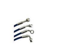 Tubo flessibile freno anteriore e posteriore idraulico universale in acciaio inox intrecciato for moto Scooter AN3 Tubo frizione rinforzato M10(Blue2890silvery,1 PIECE_30CM)