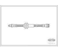 Tubo flessibile freno Assale anteriore 19018134 CORTECO per LANCIA FIAT