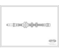 Tubo flessibile freno Assale anteriore 19018523 CORTECO per VW SEAT KIA