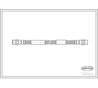 Tubo flessibile freno Assale anteriore 19018652 CORTECO per VW GOLF III Variant