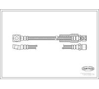 Tubo flessibile freno Assale anteriore 19018874 CORTECO per OPEL SAAB