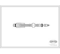Tubo flessibile freno Assale anteriore 19018886 CORTECO per PEUGEOT 405 I