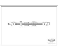 Tubo flessibile freno Assale anteriore 19020479 CORTECO per BMW 5 5 Touring 7 8