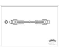 Tubo flessibile freno Assale anteriore 19025845 CORTECO per AUDI VW SKODA