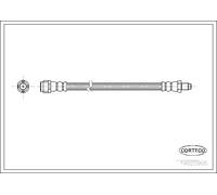 Tubo flessibile freno Assale anteriore 19025905 CORTECO per MERCEDES-BENZ CLK