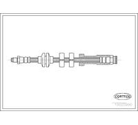 Tubo flessibile freno Assale anteriore 19025990 CORTECO per FIAT LANCIA
