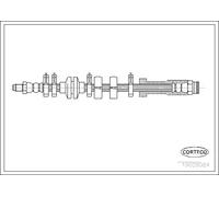 Tubo flessibile freno Assale anteriore 19026084 CORTECO per FIAT LANCIA