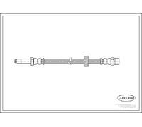 Tubo flessibile freno Assale anteriore 19026526 CORTECO per VOLVO S80 I V70 II