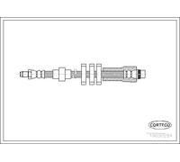 Tubo flessibile freno Assale anteriore 19030284 CORTECO per PEUGEOT 406