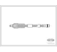 Tubo flessibile freno Assale anteriore 19030285 CORTECO per PEUGEOT CITROËN
