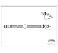 Tubo flessibile freno Assale anteriore 19030289 CORTECO per RENAULT OPEL