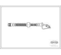 Tubo flessibile freno Assale anteriore 19030290 CORTECO per RENAULT OPEL